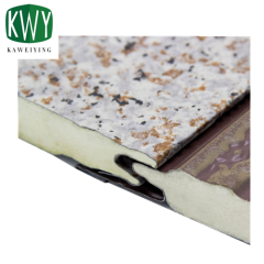 Ancient Wall Gray Flat Pattern PU Sandwich Wall Panel