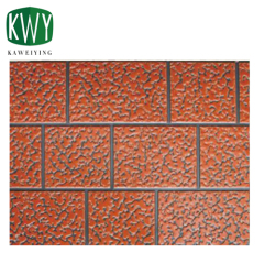 Brown Sand Roll Orange Red Three Brick PU Sandwich Wall Panel