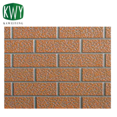 Ancient Wall Gray Roll Orange PU Sandwich Wall Panel