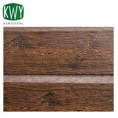Dark Chicken-Wing Wood Inclined Groove Wood Grain PU Sandwich Wall Panel