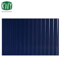 Deep Blue Corrugated Pattern PU Sandwich Wall Panel