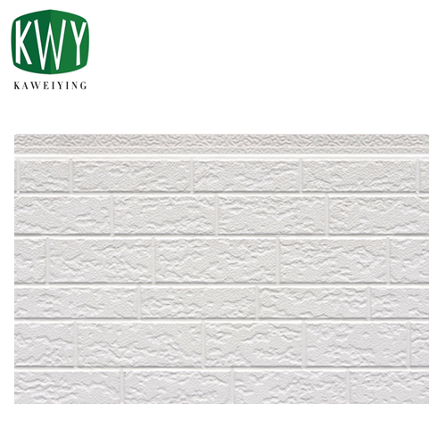 Angle White Rough-Grained Brick PU Sandwich Wall Panel