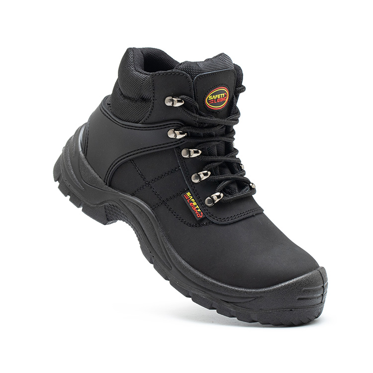 Men Nubuck Leather PU Outsole Safety Shoes