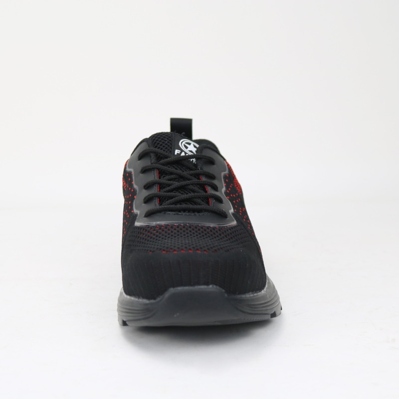 Spots Style Fly Knit Fabric Lightweight Breathable Safety Shoes