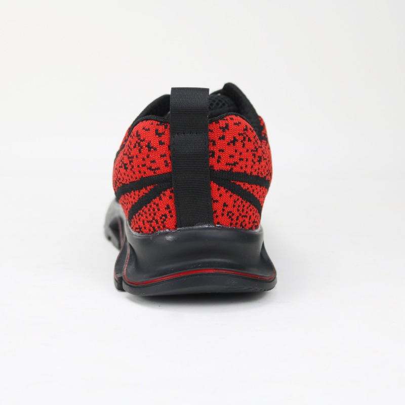 Spots Style Fly Knit Fabric Lightweight Breathable Safety Shoes