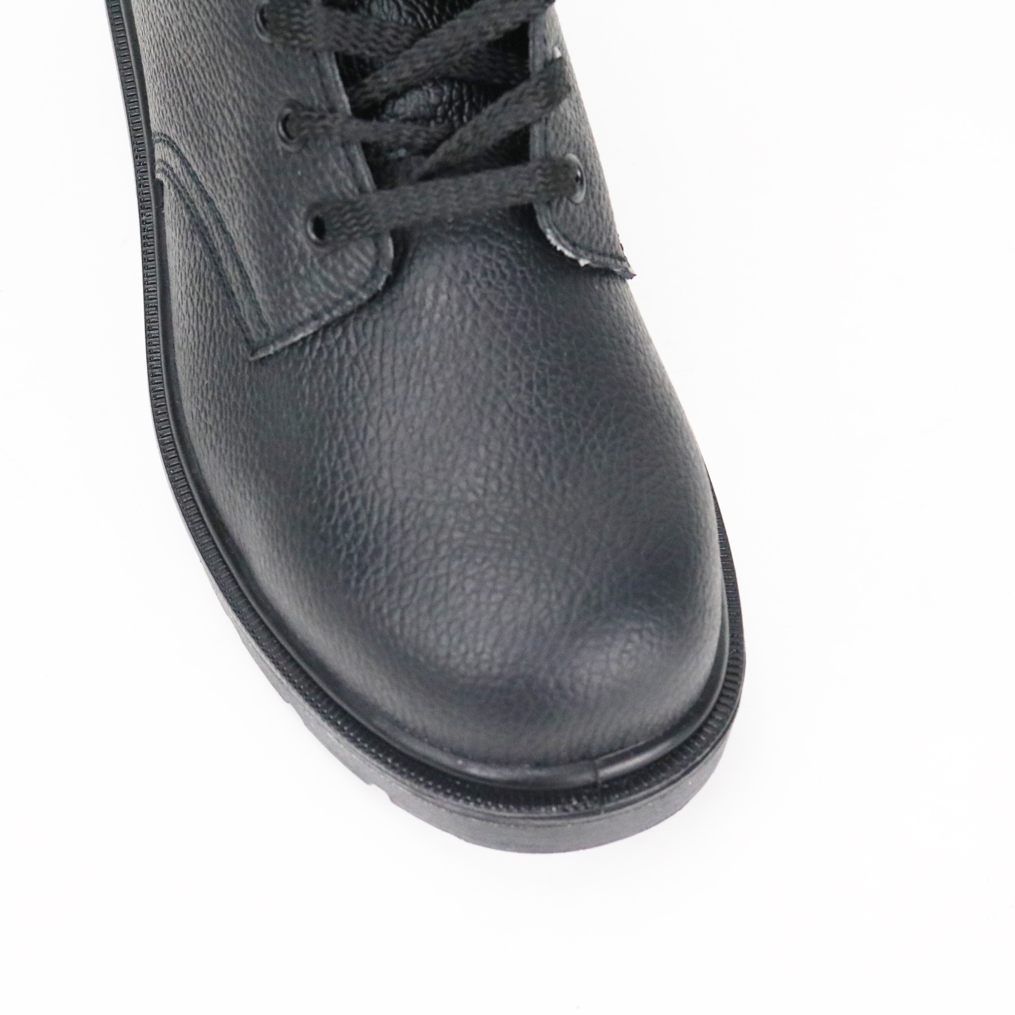 Mid Cut Cow Leather Rubber Sole Safety Boot