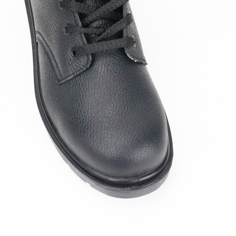 Mid Cut Cow Leather Rubber Sole Safety Boot