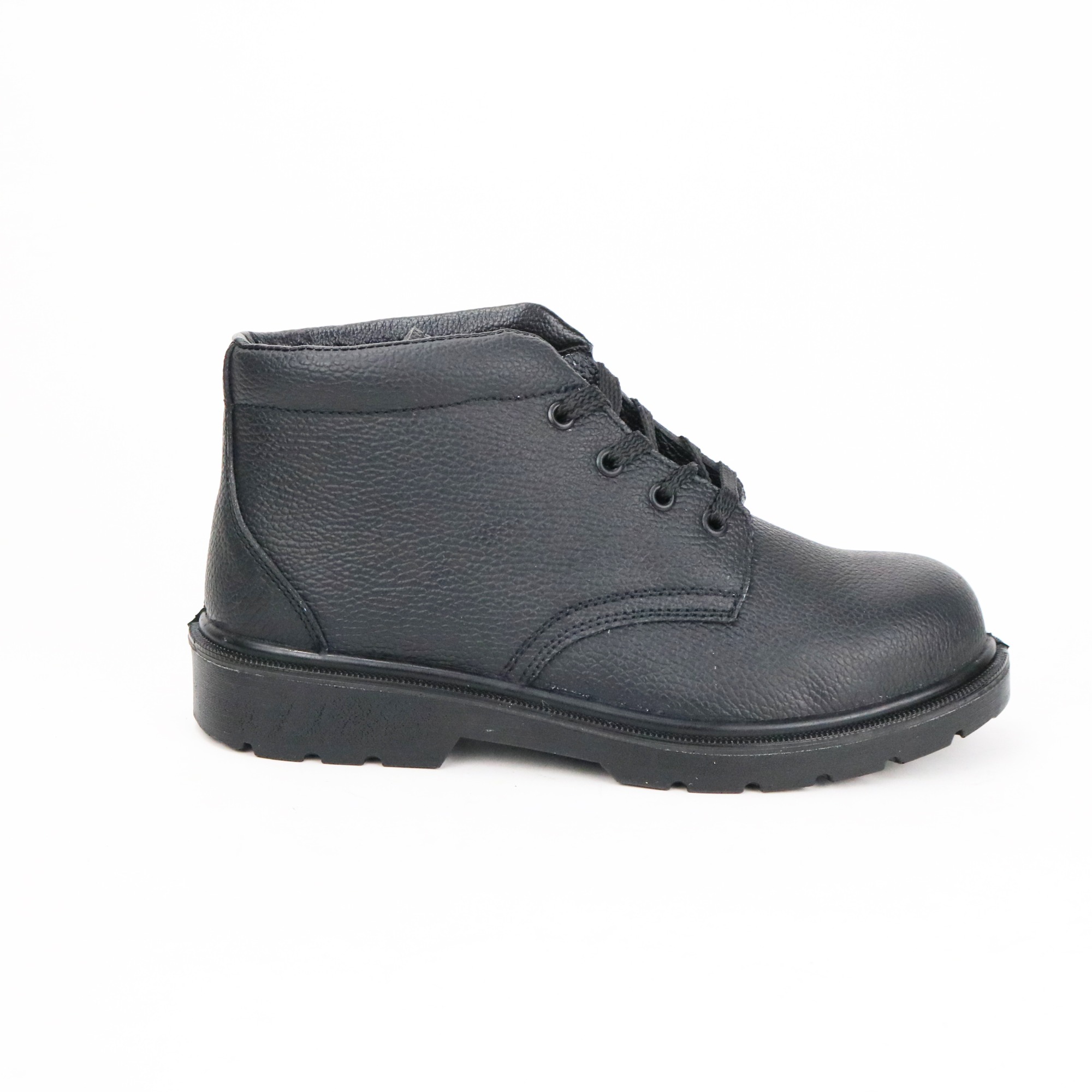Mid Cut Cow Leather Rubber Sole Safety Boot