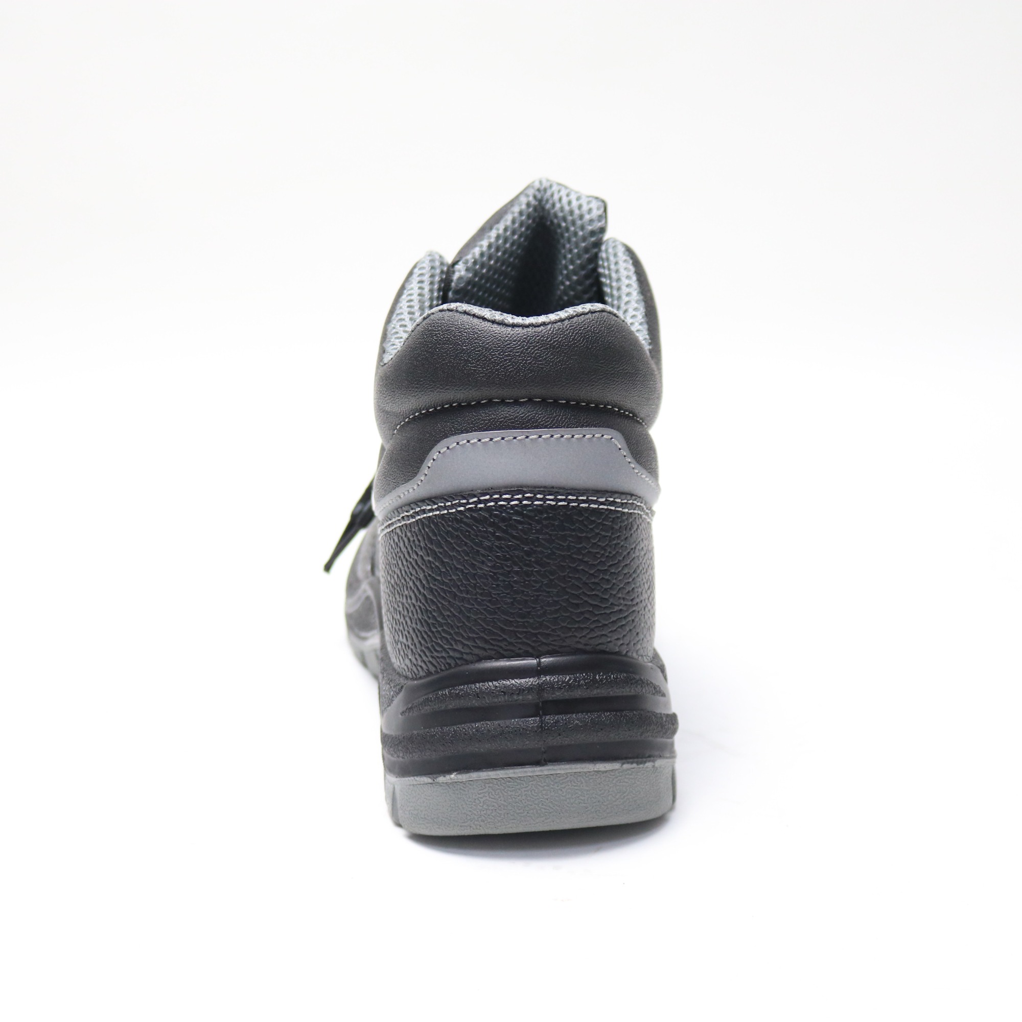 Steel Toe Cow Leather PU Injection Construction Safety Shoes