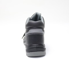 Steel Toe Cow Leather PU Injection Construction Safety Shoes