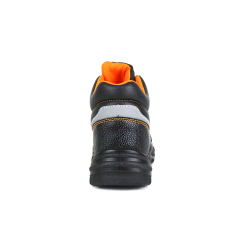 Classic Design Embossed Genuine Leather Safety Shoes