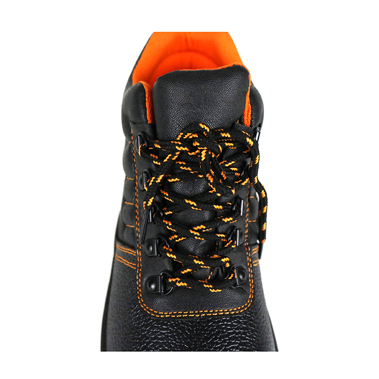Classic Design Embossed Genuine Leather Safety Shoes