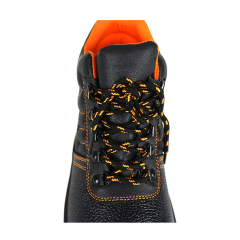 Classic Design Embossed Genuine Leather Safety Shoes