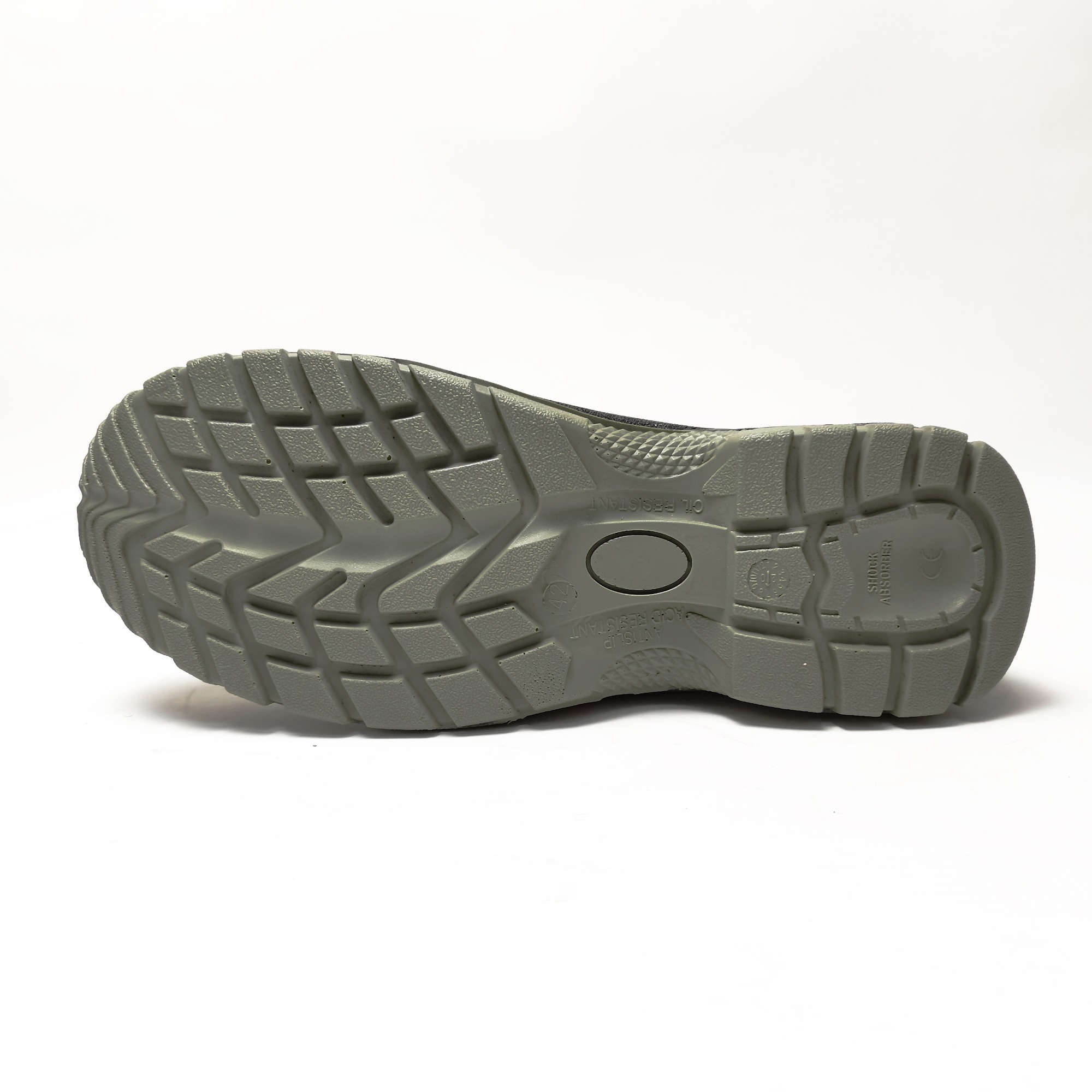 Steel Toe Cow Leather PU Injection Construction Safety Shoes