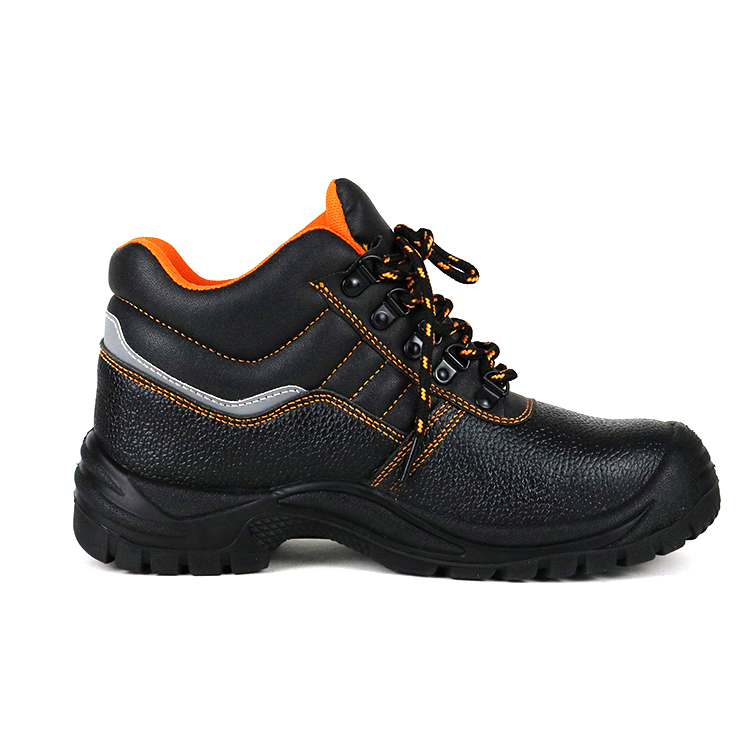 Classic Design Embossed Genuine Leather Safety Shoes