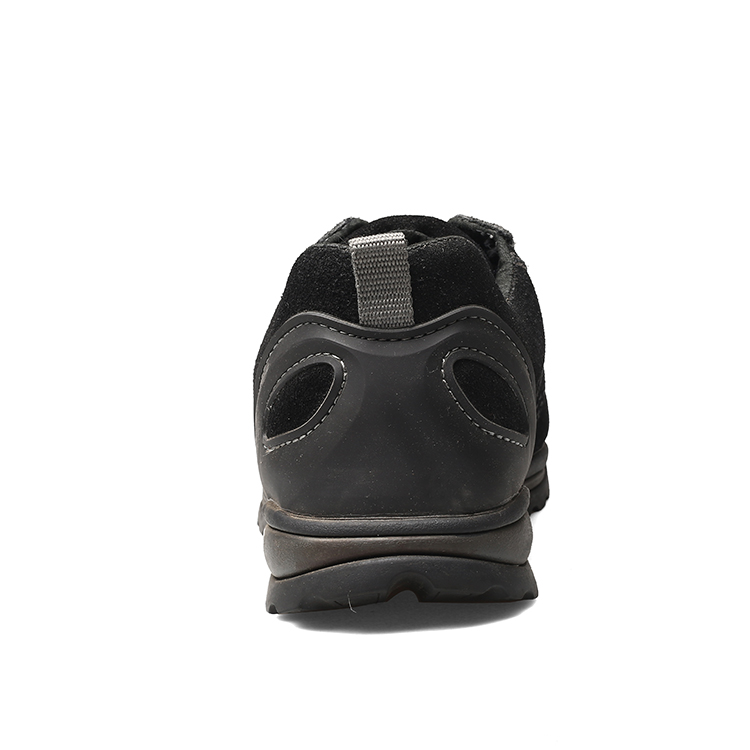 Classic Low Cut Black Cow Leather Safety Shoes