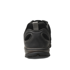 Classic Low Cut Black Cow Leather Safety Shoes