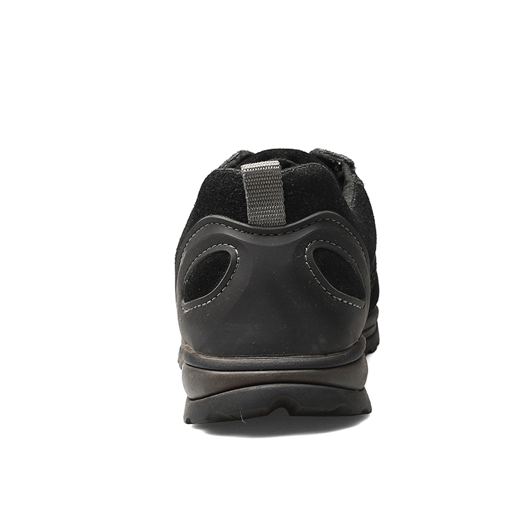 Classic Low Cut Black Cow Leather Safety Shoes