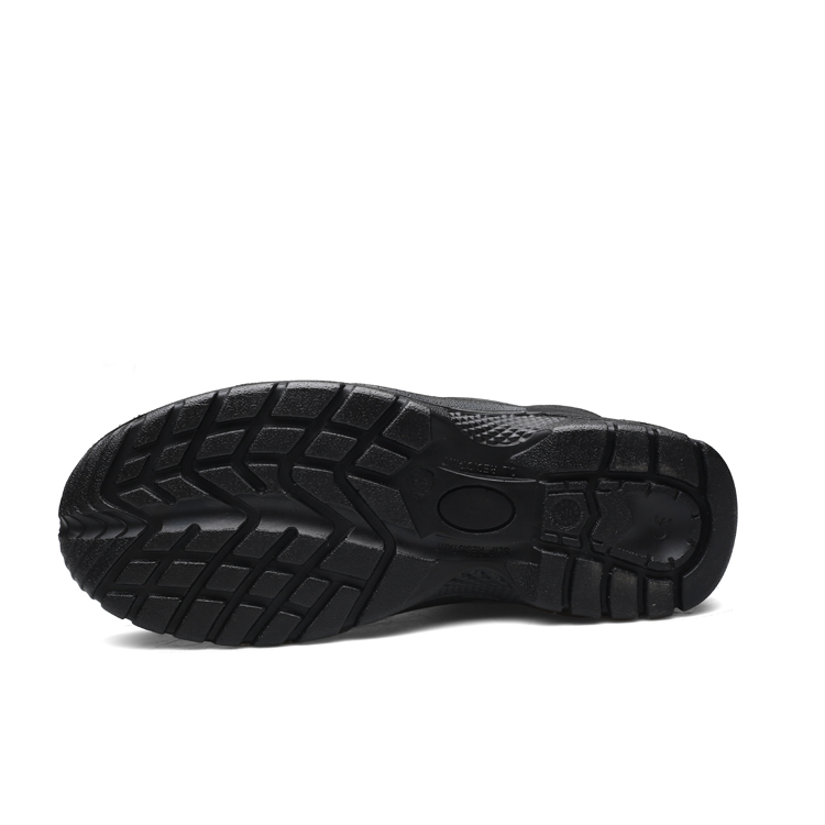 Mid Cut Black Cow Leather PU Outsole Safety Shoes