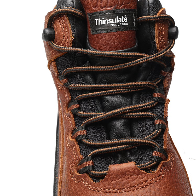Mid Cut Cow Leather PU Outsole Safety Shoes