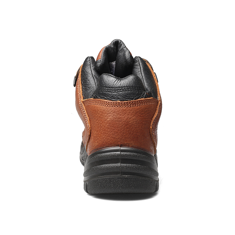 Mid Cut Cow Leather PU Outsole Safety Shoes
