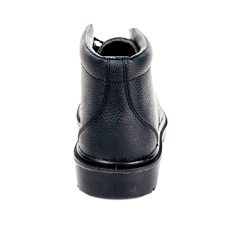 Mid Cut Cow Leather Rubber Sole Safety Boot
