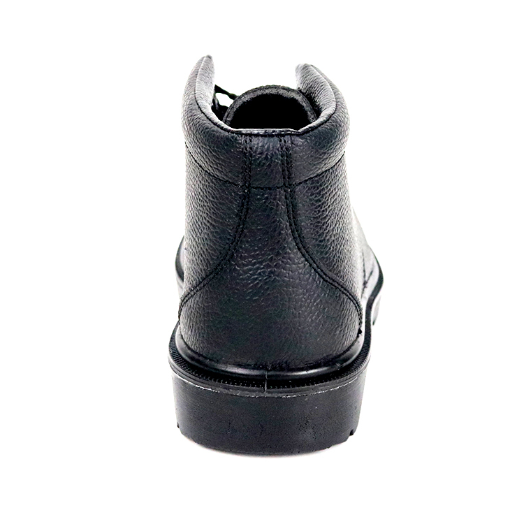 Mid Cut Cow Leather Rubber Sole Safety Boot