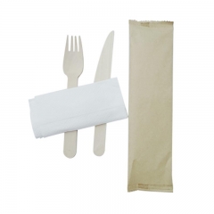 Airline Eco Friendly Biodegradable Wooden Cutlery Set