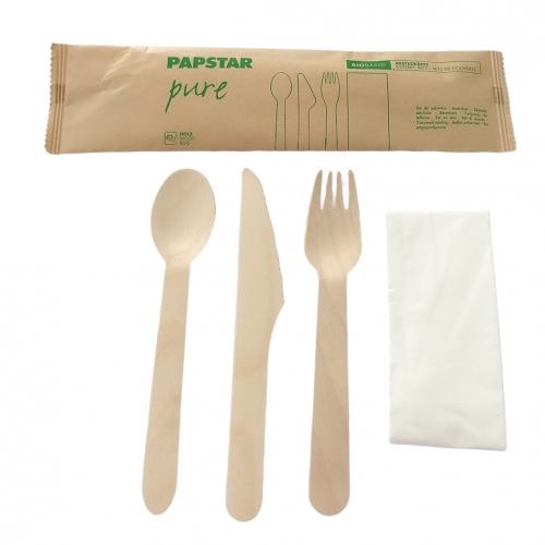 Airline Eco Friendly Biodegradable Wooden Cutlery Set