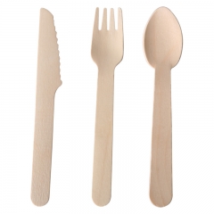 Airline Eco Friendly Biodegradable Wooden Cutlery Set