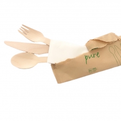 Airline Eco Friendly Biodegradable Wooden Cutlery Set