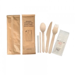 Airline Eco Friendly Biodegradable Wooden Cutlery Set