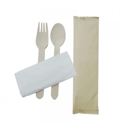 Airline Eco Friendly Biodegradable Wooden Cutlery Set