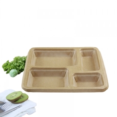 Disposable Kraft Paper Lunch box with lid