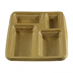 Disposable Kraft Paper Lunch box with lid