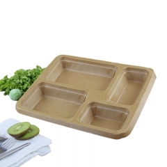 Disposable Kraft Paper Lunch box with lid