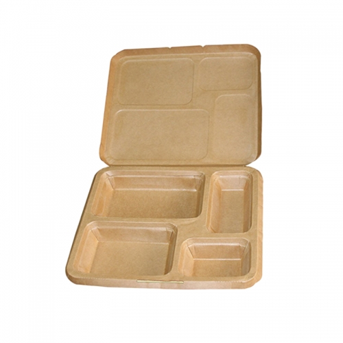 Disposable Kraft Paper Lunch box with lid