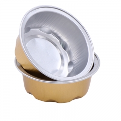 Round Shape Aluminium Foil Container With Designed Bottom