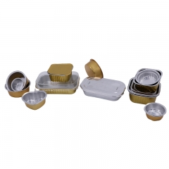 Airline Catering Aluminium Foil Container With PET Lid