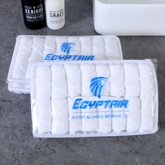 Hot And Cold Airline Towel In Tray With Plastic Tong