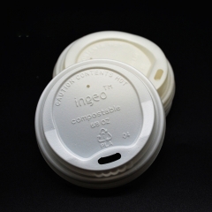 Eco Friendly Disposable Biodegradable CPLA Coffee Cup Lid