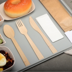 Reusable Natural Disposable Biodegradable Bamboo Cutlery Set