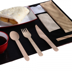 Eco Friendly Biodegradable Disposable Wooden Cutlery Set
