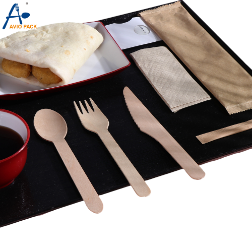 Eco Friendly Biodegradable Disposable Wooden Cutlery Set