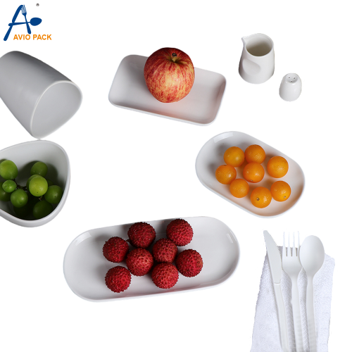 Airline Reusable Sustainable China Plates Ceramic Dinnerware