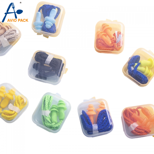 Airline Reusable Soft Foam Soundproof Ear Plug with cord