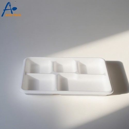 Airline Biodegradable Sugarcane Bagasse Tray