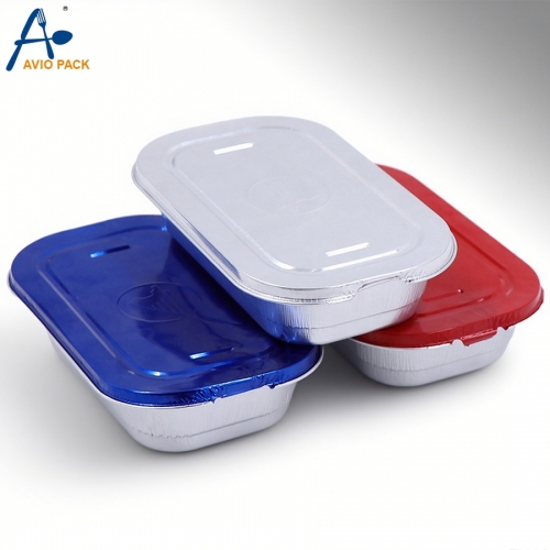 Disposable Heating Pans Trays Aluminium Foil Container With Lid