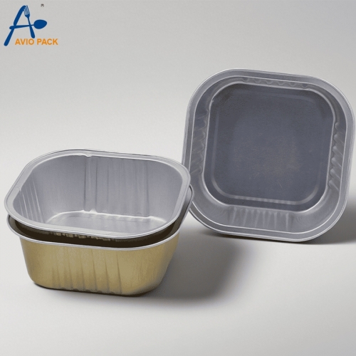 Round Shape Aluminium Foil Container With Designed Bottom