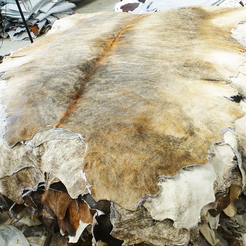 Brindel cowhides with hairon